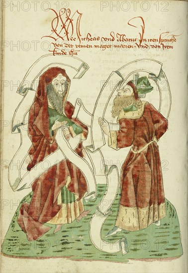 Micah and Habakkuk; Follower of Hans Schilling, German, active 1459 - 1467, from the Workshop of Diebold Lauber German