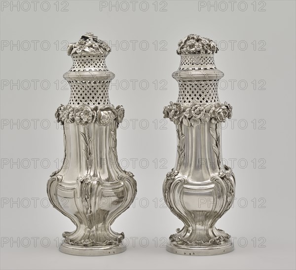 Pair of Sugar Castors; Simon Gallien, French, died 1757, master 1714), Paris, France; 1743; Silver