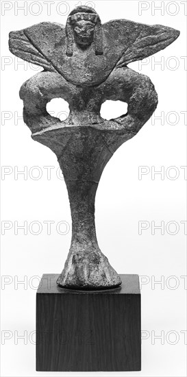 Foot of a Vase in the Form of a Double-Bodied Sphinx with a Single Head; Anatolia; 1st - 2nd century; Bronze; 13 cm, 5 1,8 in