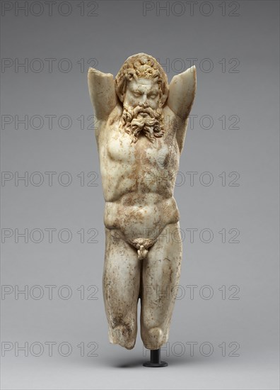 Marsyas; Roman Empire; 100 - 200; Marble with polychromy; 46.4 × 15.9 × 9.5 cm, 18 1,4 × 6 1,4 × 3 3,4 in