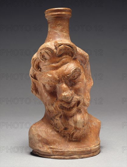 Head Vase, Satyr, Anatolia; 2nd - 1st century B.C; Terracotta; 20.5 cm, 8 1,16 in