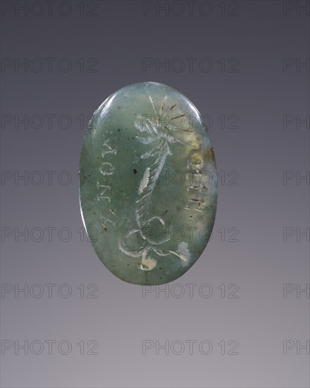 Engraved Gem; Roman Empire; 3rd century; Green medium; 1.5 cm, 9,16 in