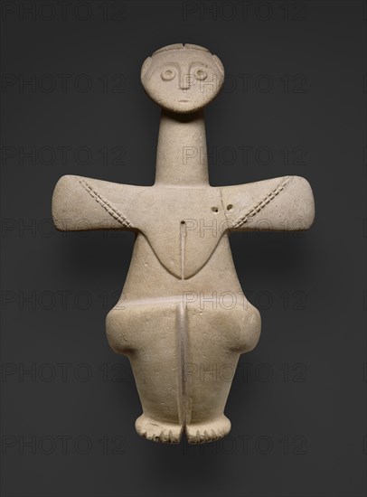 Fertility Goddess; Cyprus; 3000 - 2500 B.C; Limestone; 39.1 × 26 × 42.1 cm, 15 3,8 × 10 1,4 × 16 9,16 in