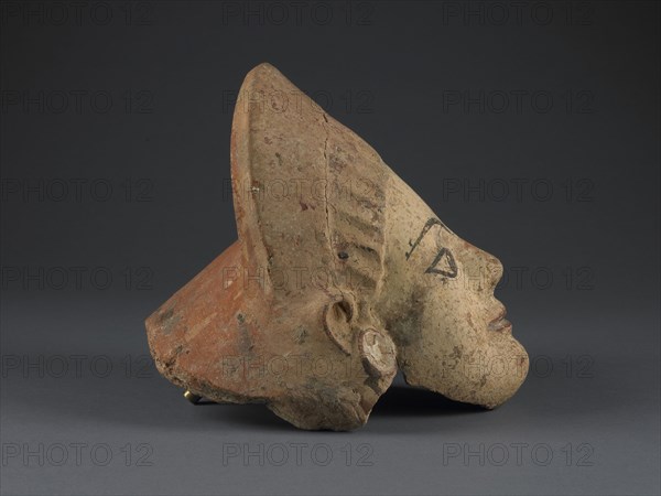 Antefix; Caere, Etruria; late 6th century B.C; Terracotta; 24 × 18 × 9 cm, 9 7,16 × 7 1,16 × 3 9,16 in