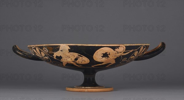 Attic Red-Figure Kylix Type B; Skythes, Greek, Attic, active about 520 - 490 BC, Athens, Greece; about 510 B.C; Terracotta