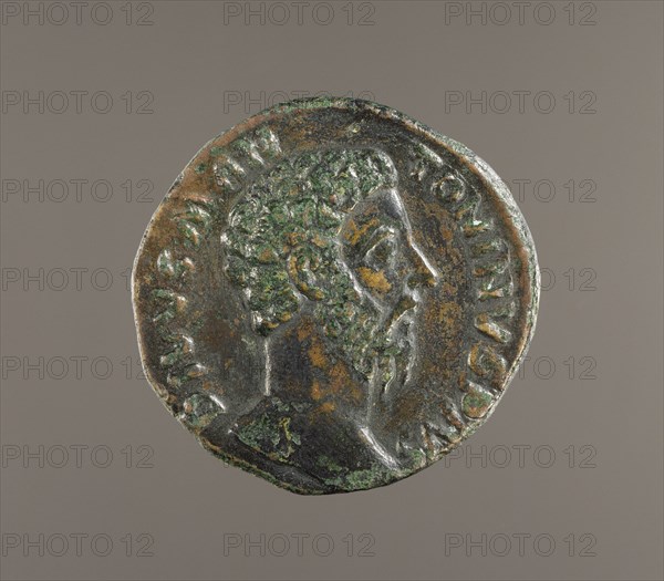 Head of Marcus Aurelius; Rome, Lazio, Italy; about 180; Bronze