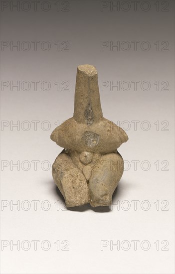 Seated Hermaphroditic Figure; Thessaly?, Greece; 6th - 5th millennium B.C; Terracotta; 7.4 × 4.6 × 5.5 cm