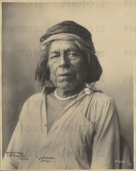 Juan Amigo, Pima; Adolph F. Muhr, American, died 1913, Frank A. Rinehart, American, 1861 - 1928, 1899; Platinum print