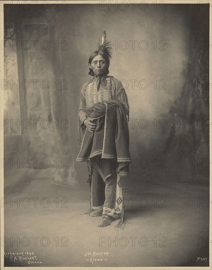 Joe Hunter, Kiowa; Adolph F. Muhr, American, died 1913, Frank A. Rinehart, American, 1861 - 1928, 1898; Platinum print