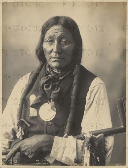 White Buffalo, Arapahoe; Adolph F. Muhr, American, died 1913, Frank A. Rinehart, American, 1861 - 1928, 1898; Platinum print