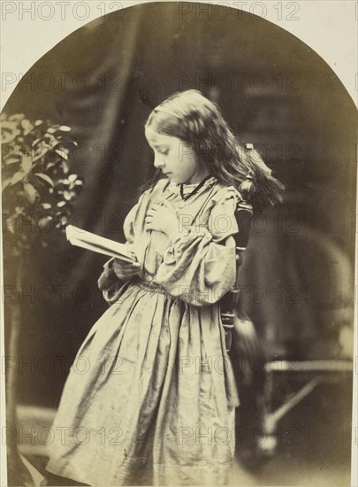 Portrait of a Young Girl Reading; Oscar Gustave Rejlander, British, born Sweden, 1813 - 1875, about 1860; Albumen silver print
