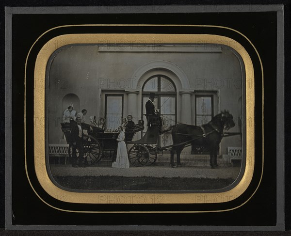 Carriage with Figures; Jean-Gabriel Eynard, Swiss, 1775 - 1863, 1849; Daguerreotype