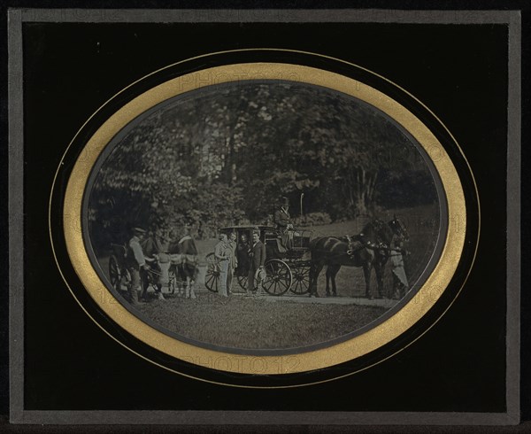 Roadside Scene; Jean-Gabriel Eynard, Swiss, 1775 - 1863, about 1856; Daguerreotype