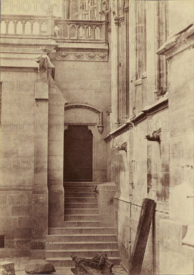 Entrance to the Sacristy, Notre-Dame, Paris; Charles Nègre, French, 1820 - 1880, Paris, France; about 1853; Salted paper print