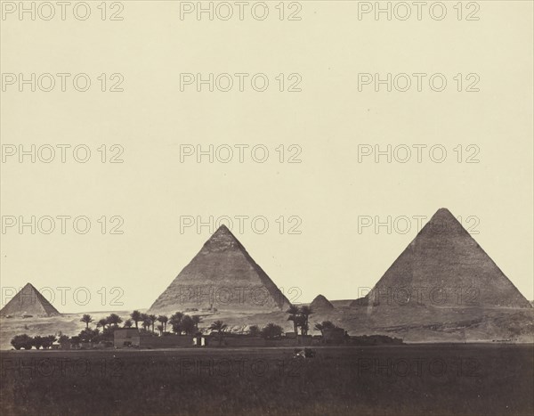 The Pyramids of Geezah; Wilhelm Hammerschmidt, German, born Prussia, died 1869, Egypt; about 1860; Albumen silver print