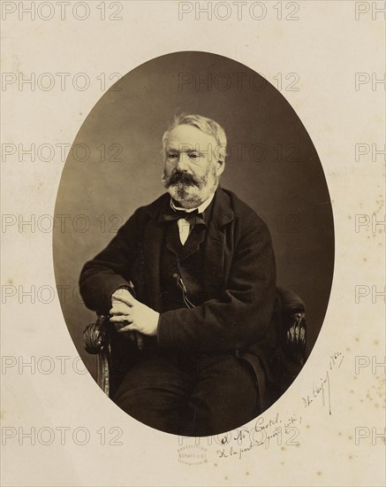 Portrait of Victor Hugo; Étienne Carjat, French, 1828 - 1906, Paris, France; 1862; Woodburytype; 25.1 x 18.4 cm