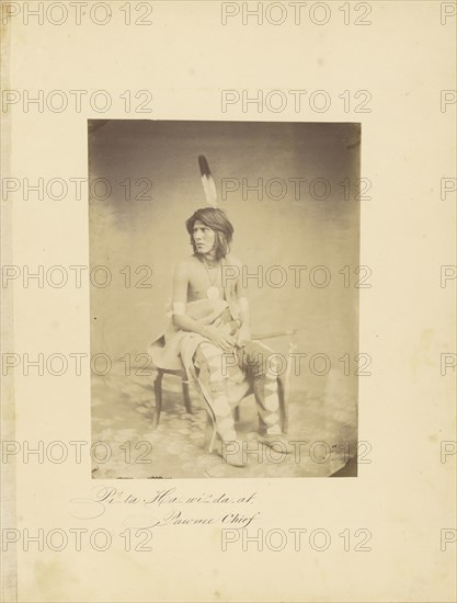 Pi'-ta. Ha-wi'-da-at, Pawnee Chief; Julian Vannerson, American, 1827 - after 1875, Studio of James Earle McClees American