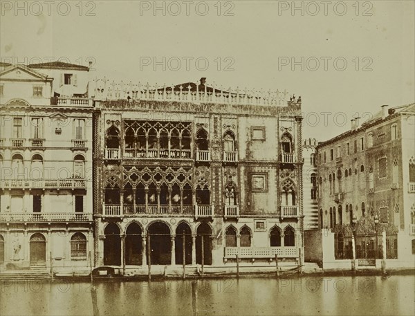 Ca d'Oro, Venice; Venice, Italy, Europe; about 1855 - 1865; Albumen silver print