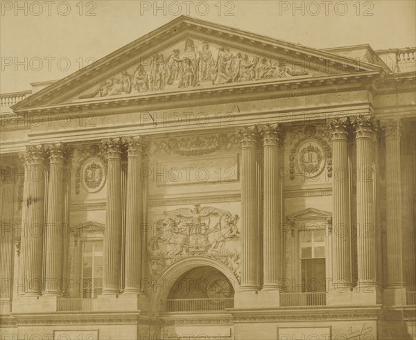 Entrance, Louvre Palace; Bisson Frères, French, active 1840 - 1864, Paris, France; about 1854 - 1860; Albumen silver print