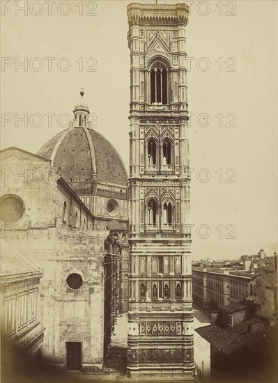 The Campanile, Florence Bell Tower; Fratelli Alinari, Italian, founded 1852, Florence, Italy; 1850s; Albumen silver print