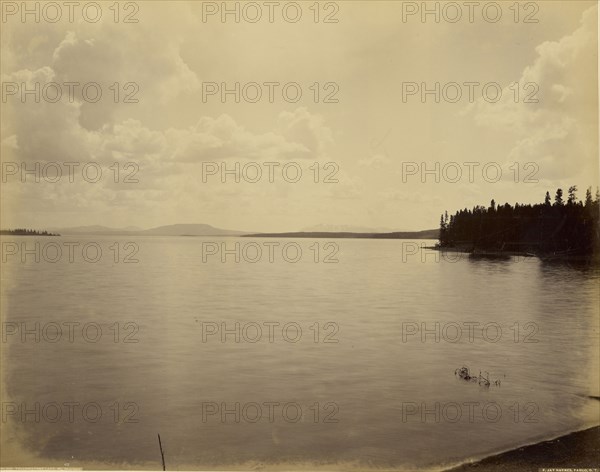 Yellowstone Lake, Mt. Sheridan; Frank Jay Haynes, American, 1853 - 1921, 1881 - 1916; Albumen silver print