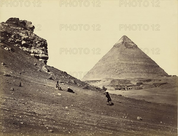 The Second Pyramid from the Southeast; Francis Frith, English, 1822 - 1898, negative 1857; print 1858; Albumen silver print