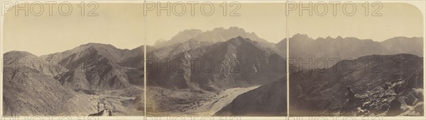 Jebel Serbal from Jebel Tahuneh; Sgt. James M. McDonald, English, 1822 - 1885, 1869; Albumen silver print