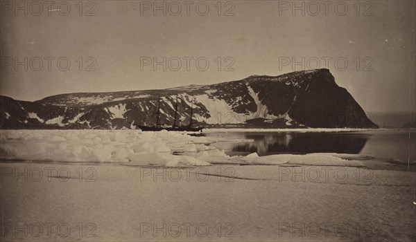 Ship in Arctic Ocean; William Bradford, American, 1823 - 1892, Arctic Ocean; about 1873; Albumen silver print