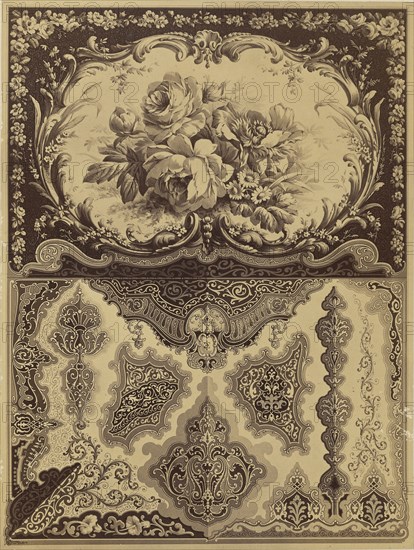 Decorative Pattern; E. Guichard, French, active 19th century, mid - late 19th century; Albumen silver print