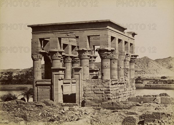 Kiosk of Philae , Kiosque of Phile; Antonio Beato, English, born Italy, about 1835 - 1906, 1880 - 1889; Albumen silver print