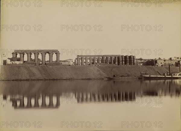 General View of Luxor , Luxor, Generale Vue; Antonio Beato, English, born Italy, about 1835 - 1906, 1880 - 1891; Albumen silver