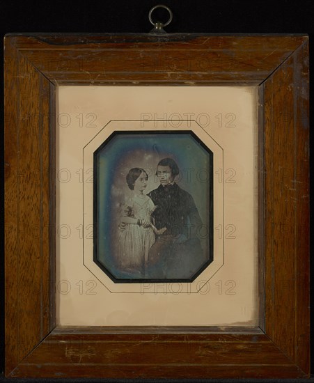 Portrait of Charlotte and Nicolas Loque; Nöel-Marie-Paymal Lerebours, French, 1807 - 1873, November 12, 1846; Daguerreotype