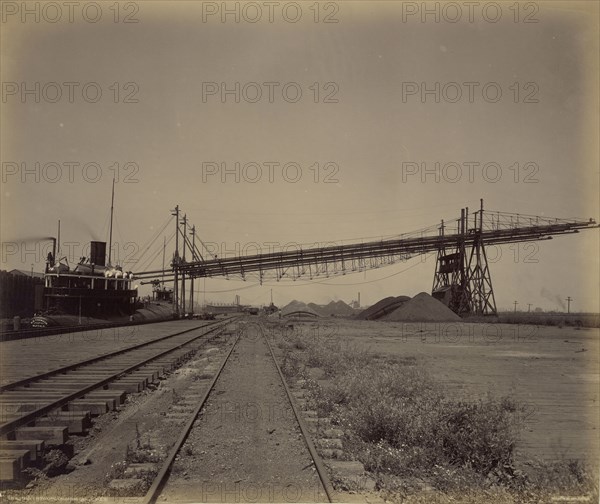 Buffalo, Tifft's Farm, Unloading Ore; William H. Rau, American, 1855 - 1920, n.d; Albumen silver print