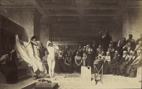 Phryne before the Areopagus by Jean-Léon Gérôme; about 1870 - 1890; Albumen silver print