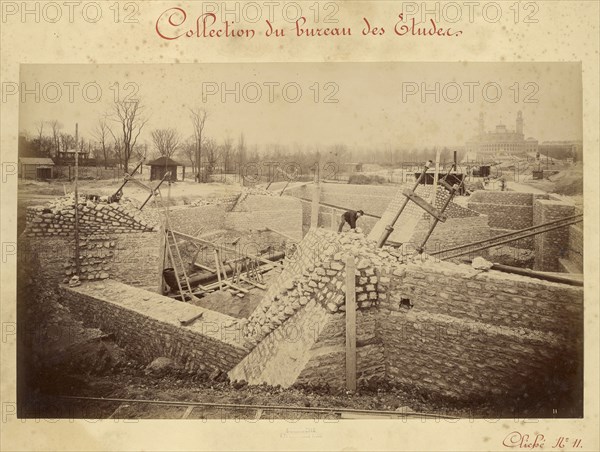 Pier no. 3, seen from the side; Louis-Émile Durandelle, French, 1839 - 1917, 1887; Albumen silver print