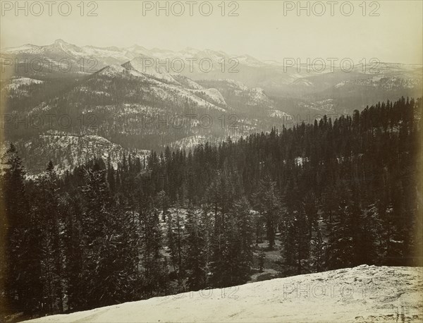 Merced Group from Sentinel Dome; Carleton Watkins, American, 1829 - 1916, 1865 - 1866; Albumen silver print