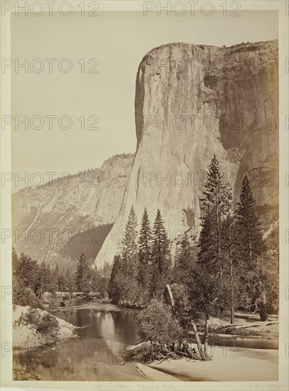 El Capitan, Yosemite Valley; Carleton Watkins, American, 1829 - 1916, Yosemite, California, Mariposa County, United States