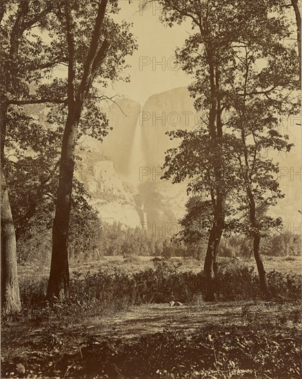 Yosemite Falls from Below; Carleton Watkins, American, 1829 - 1916, negative 1865 - 1866; print about 1867; Albumen silver