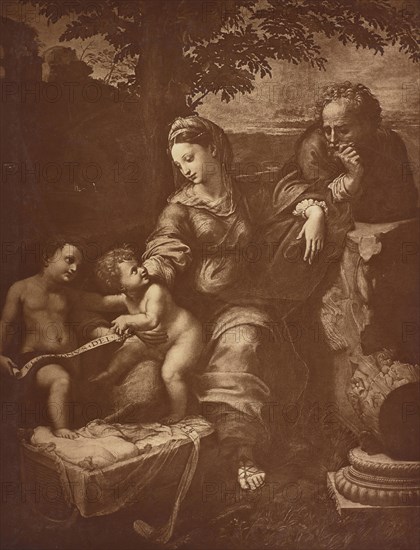 Raphael's  Holy Family; Adolphe Braun, French, 1811 - 1877, about 1900; Carbon print; 76.2 x 58.4 cm, 30 x 23 in