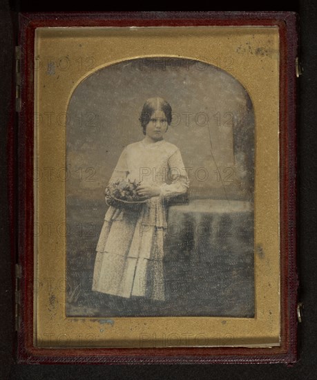 Portrait of a young girl; Antoine Claudet, French, 1797 - 1867, 1848 - 1851; Daguerreotype, hand-colored