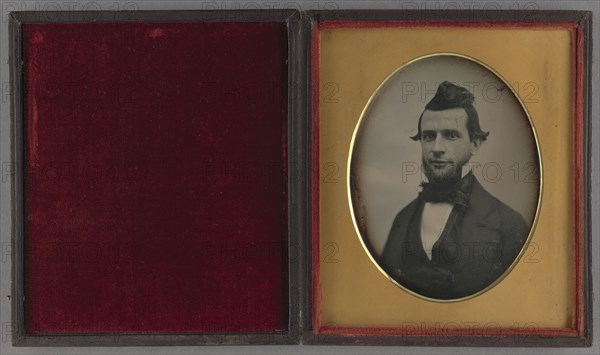 Portrait of a young man with chin beard and duck-tail coiffure; Attributed to Southworth & Hawes, American, active 1844 - 1862