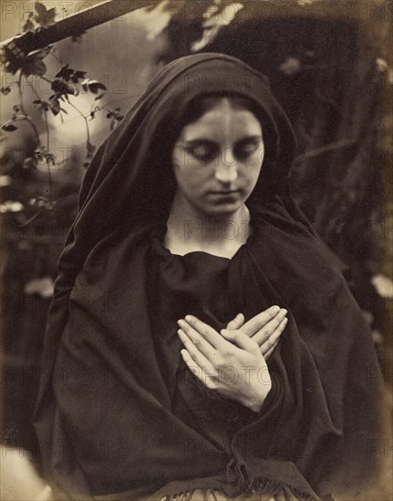 Il Penseroso; Julia Margaret Cameron, British, born India, 1815 - 1879, Freshwater, Isle of Wight, England; about 1864; Albumen