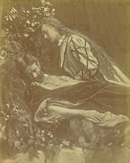 Gareth and Lynette; Julia Margaret Cameron, British, born India, 1815 - 1879, Freshwater, Isle of Wight, England; September