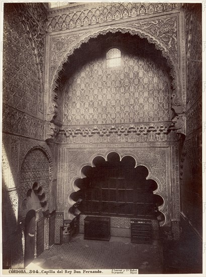 Capilla del Rey don Fernando, Cordoba; Juan Laurent, French, 1816 - 1892, Cordoba, Spain; 1875; Albumen silver print