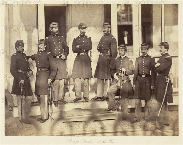 Officers, 71st Regiment, New York Infantry; Mathew B. Brady, American, about 1823 - 1896, 1861; Albumen silver print