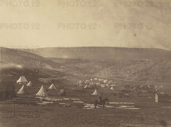 Calvary Camp, Balaklava, looking towards the Plateau of Sebastopol; Roger Fenton, English, 1819 - 1869, 1855; Salted paper