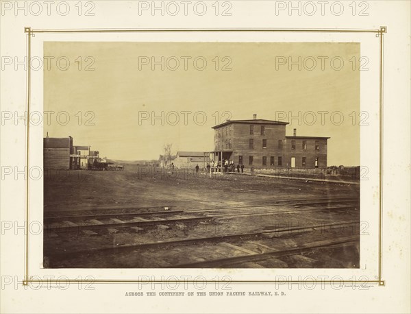 Lincoln Avenue, Wamego, Kansas; Alexander Gardner, American, born Scotland, 1821 - 1882, 1867; Albumen silver print