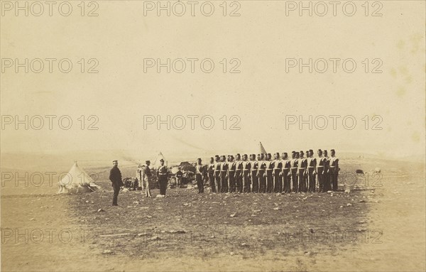 Lt. General Sir John Campbell and the Remains of the Light Company of the 38th Regiment; Roger Fenton, English, 1819 - 1869