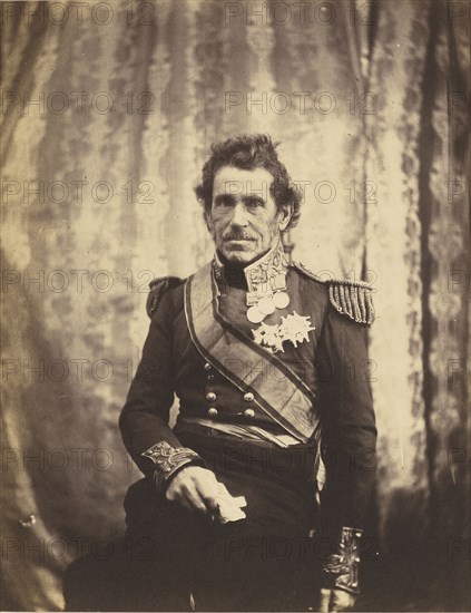 Lt. General Sir De Lacy Evans, G.C.B; Roger Fenton, English, 1819 - 1869, 1855; Salted paper print; 18.3 x 14.1 cm