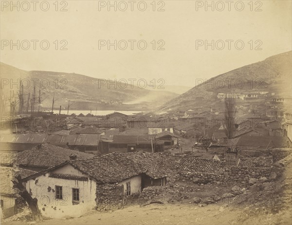 General view of Balaklava; Roger Fenton, English, 1819 - 1869, 1855; Salted paper print; 27.5 × 35.6 cm 10 13,16 × 14 in